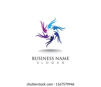 Adoption and community care Logo template vector icon