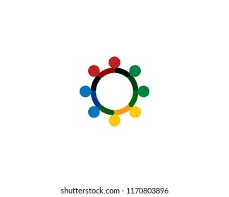 Adoption and community care Logo template vector icon
