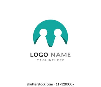 Adoption and community care Logo template vector icon