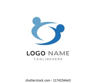 Adoption and community care Logo template vector icon
