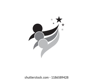 Adoption and community care Logo template vector icon