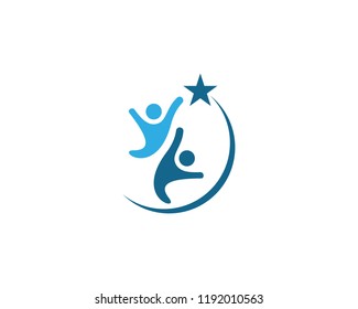 Adoption and community care Logo template vector icon