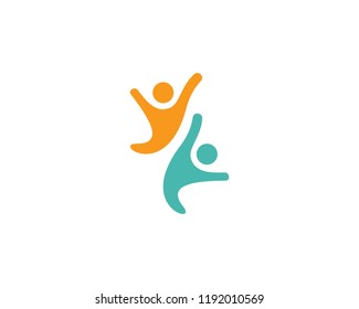 Adoption and community care Logo template vector icon