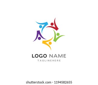 Adoption and community care Logo template vector icon