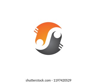 Adoption and community care Logo template vector icon