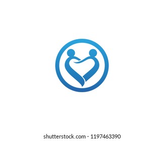 Adoption and community care Logo template vector icon