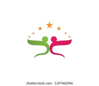 Adoption and community care Logo template vector icon