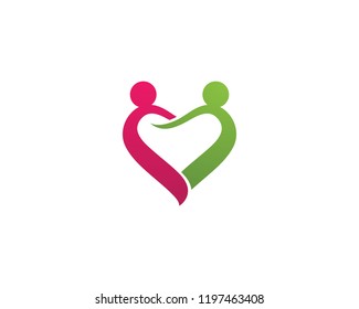 Adoption and community care Logo template vector icon