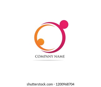 Adoption and community care Logo template vector icon