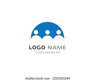 Adoption and community care Logo template vector icon