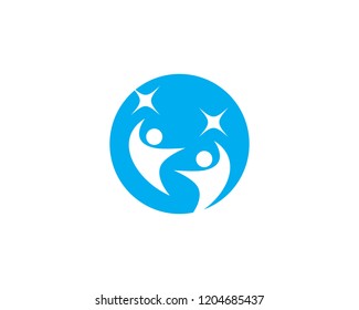 Adoption and community care Logo template vector icon
