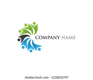 Adoption and community care Logo template vector icon