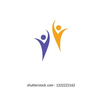 Adoption and community care Logo template vector icon
