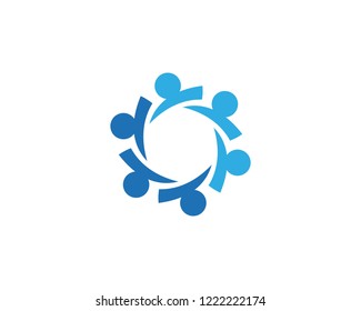 Adoption and community care Logo template vector icon