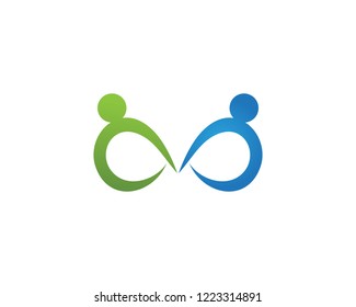 Adoption and community care Logo template vector icon