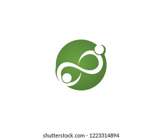 Adoption and community care Logo template vector icon