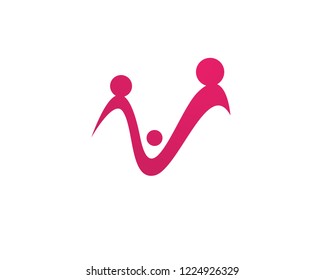 Adoption and community care Logo template vector icon