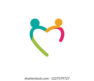 Adoption and Community care Logo template vector icon