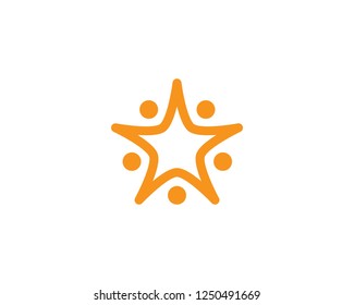 Adoption and community care Logo template vector icon