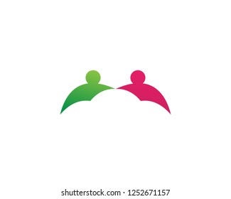 Adoption and community care Logo template vector icon