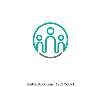 Adoption and community care Logo template vector icon