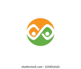 Adoption and community care Logo template vector icon