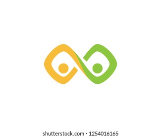 Adoption and community care Logo template vector icon
