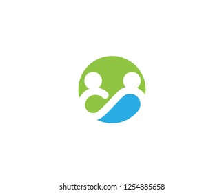 Adoption and community care Logo template vector icon