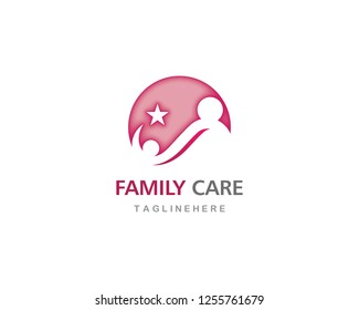 Adoption and community care Logo template vector icon