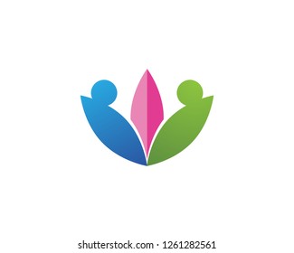 Adoption and community care Logo template vector icon

