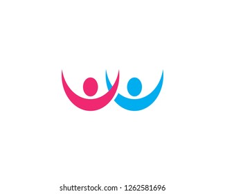 Adoption and community care Logo template vector icon