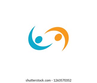 Adoption and community care Logo template vector icon