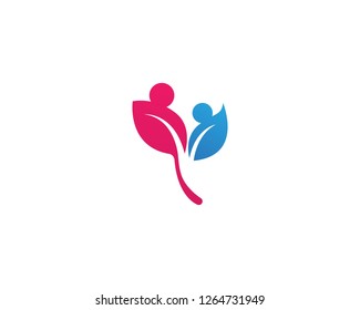 Adoption and community care Logo template vector icon