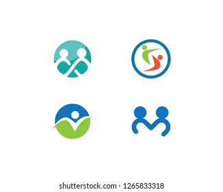 Adoption and community care Logo template vector icon