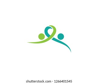 Adoption and community care Logo template vector icon