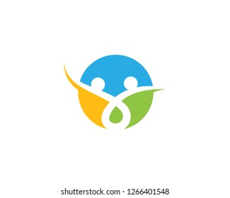 Adoption and community care Logo template vector icon