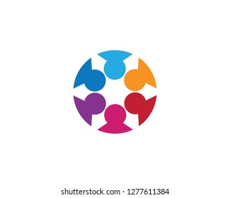 Adoption and community care Logo template vector icon