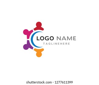 Adoption and community care Logo template vector icon