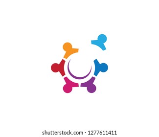 Adoption and community care Logo template vector icon