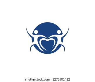Adoption and community care Logo template vector icon