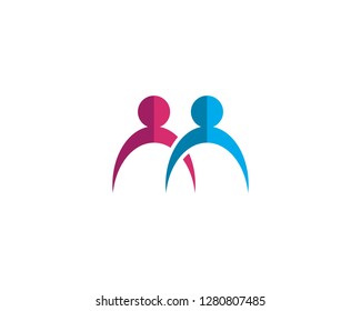 
Adoption and community care Logo template vector icon