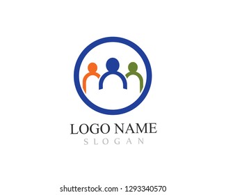 Adoption and community care Logo template vector icon