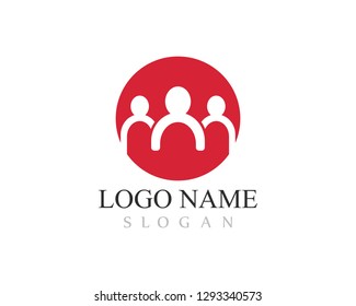 Adoption and community care Logo template vector icon