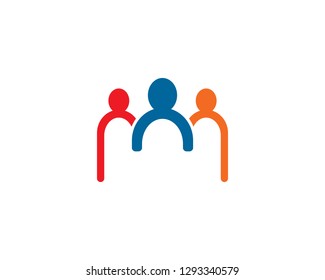 Adoption and community care Logo template vector icon