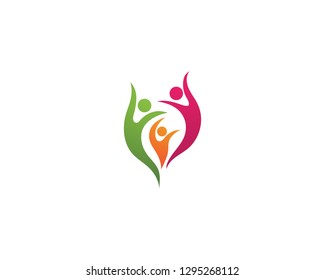 Adoption and community care Logo template vector icon
