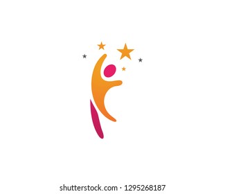 Adoption and community care Logo template vector icon
