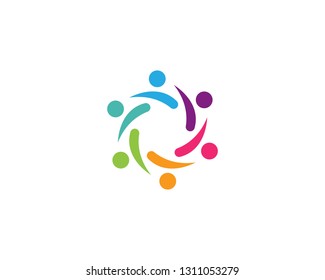 Adoption and community care Logo template vector