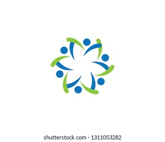 Adoption and community care Logo template vector
