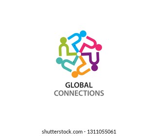 Adoption and community care Logo template vector