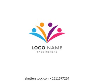 Adoption and community care Logo template vector